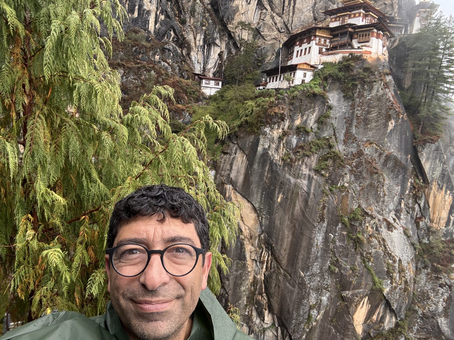 Alipasha at Paro Taktsang, the Tiger&rsquo;s Nest, in Bhutan