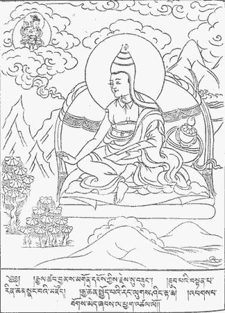 Traditional depiction of Asaṅga